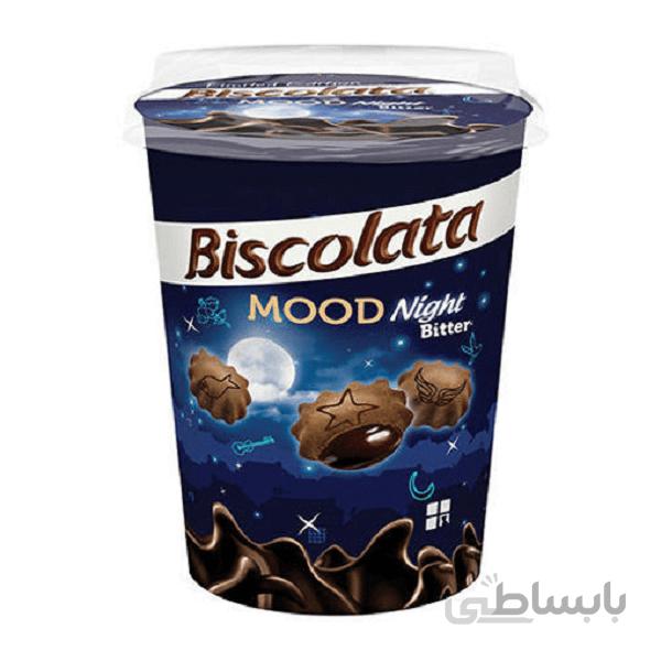 بیسکولاتا مود شکلات تلخ 125 گرم سرمه ای ا Biscolata mood Bitter chocolate 125 g