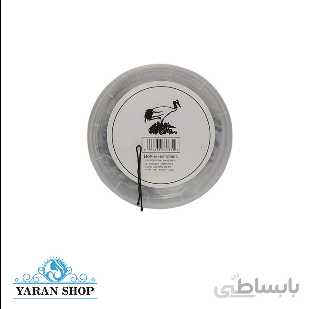 سنجاق مو گیر سر شینیون سایز کوچک درنا مشکی 500 گرم