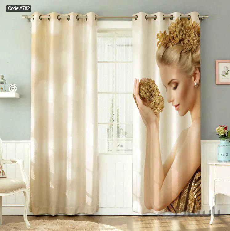 پرده پانچی چاپی کد A782