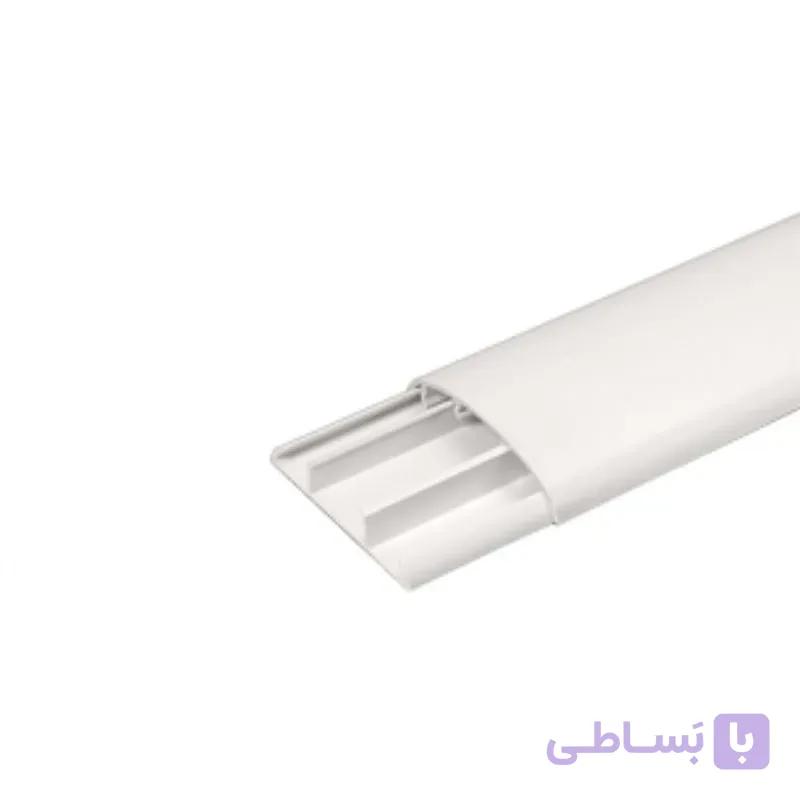 داکت نیم گرد زمینی طوسی و سفید چسبدار سایز 25×120 دانوب