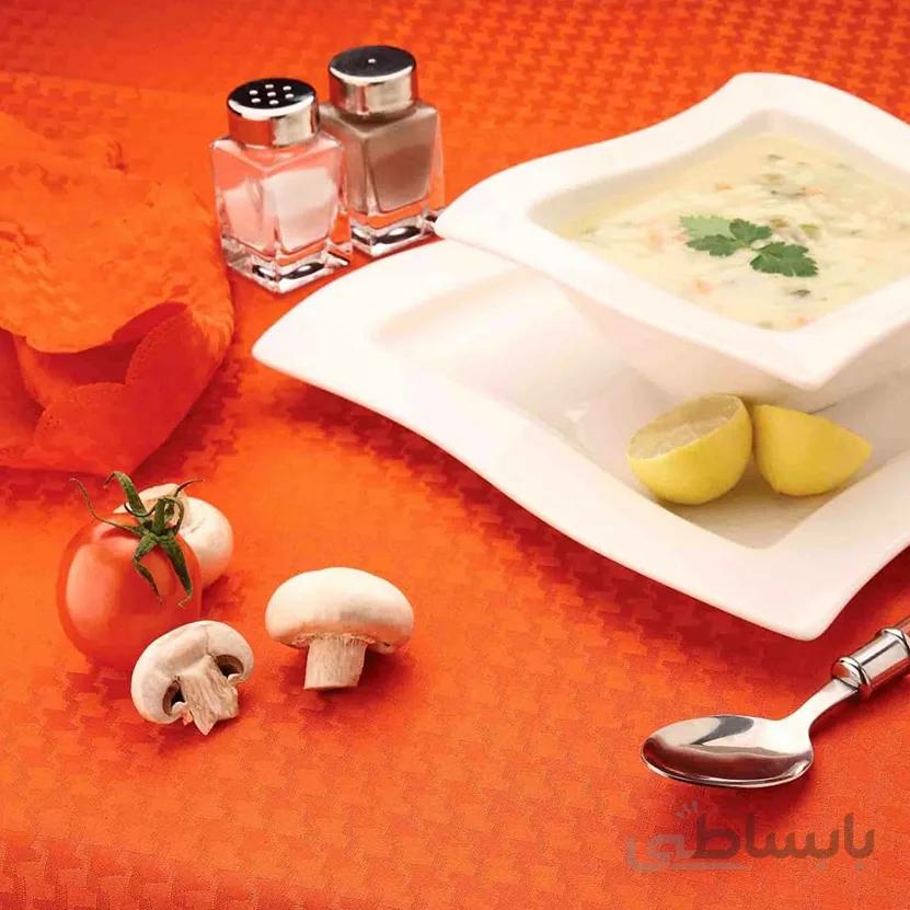 رومیزی ژاگارد 8 نفره مستطیل 220*150 کنزو نارنجی