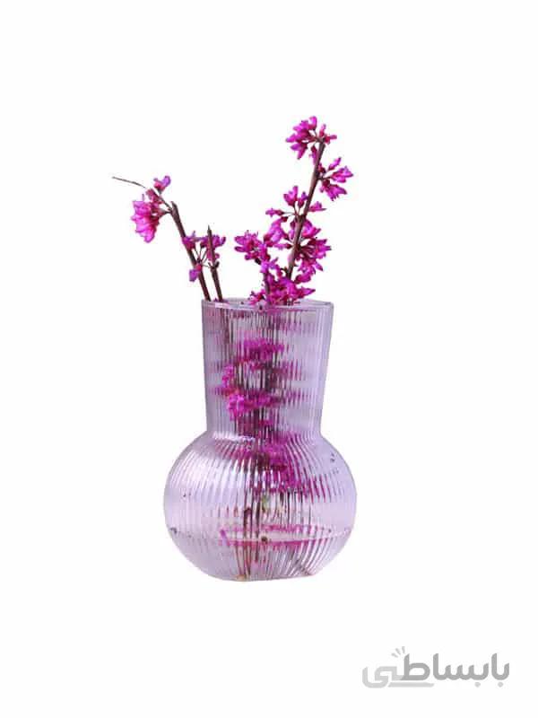 گلدان شیشه ای شیاردار تیام