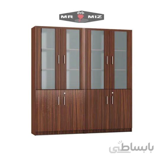 کتابخانه قاب دار شیشه ای کد d648