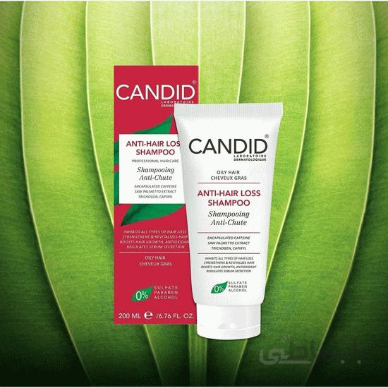 شامپو ضد ریزش و تقویت کننده کاندید مخصوص موی چرب 200 میل CANDID ANTI-HAIR LOSS SHAMPOO OILY HAIR