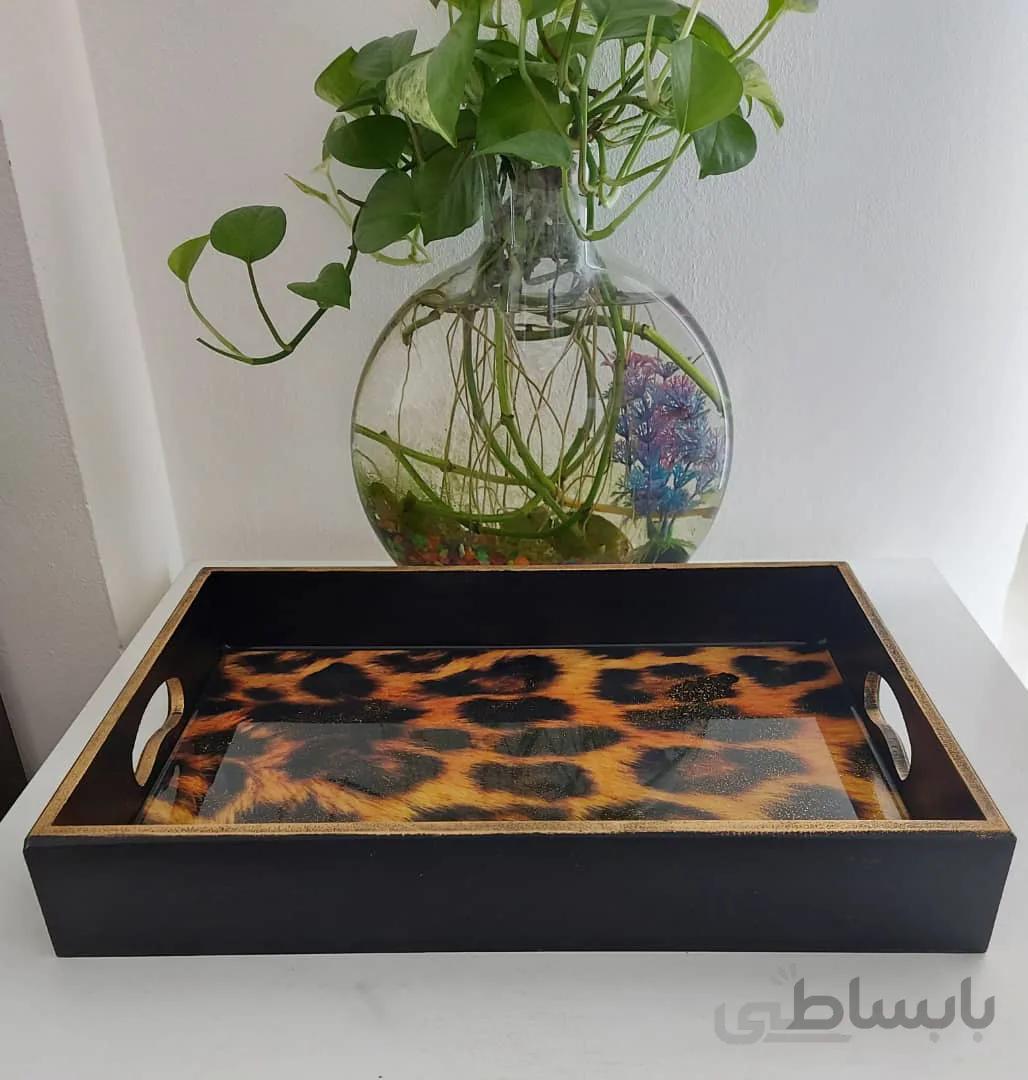 سینی تلفیق چوب و رزین کد ۱۰۲۲۸۸