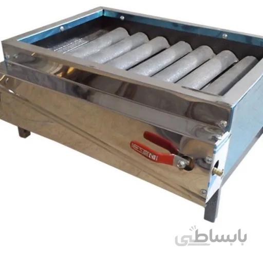 کباب پز گازی نوین استیل 7شعله