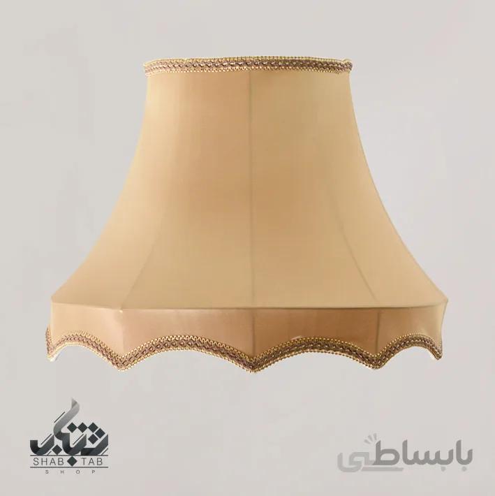 شید آباژور مدل دالبر برعکس سایز 45 خاکی – سرپیچ E27