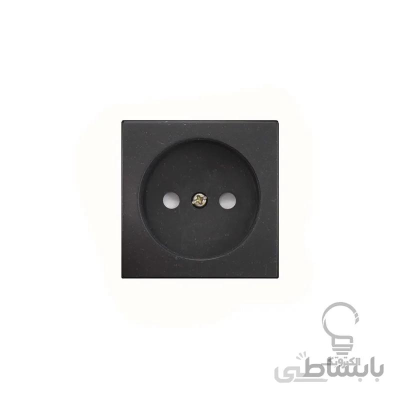 صفحه پریز برق بدون ارت با محافظ کودک مدل آذین مشکی پارت الکتریک