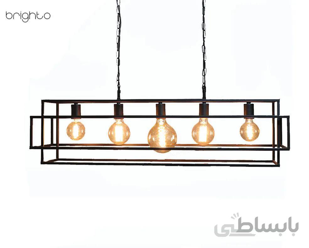 چراغ لوستر خطی مدرن پنج شعله RA10105