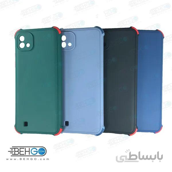 قاب گوشی موبایل ریلمی مدل C11 گارد ژله ای دکمه رنگی با محافظ لنز دوربین Realme C11 2021