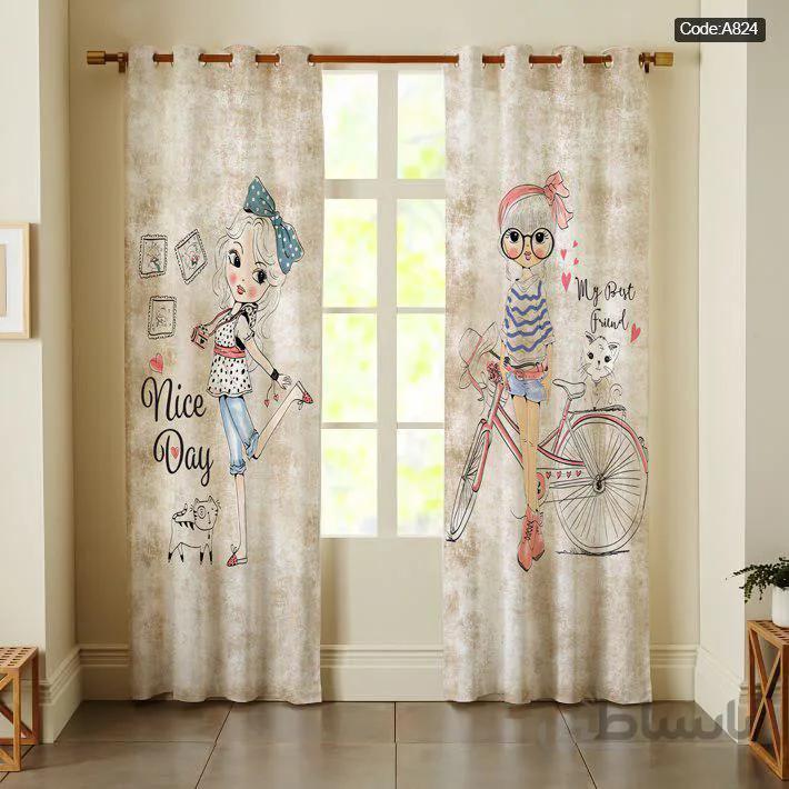 پرده پانچی چاپی کد A824
