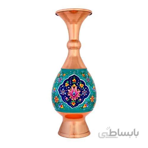 گلدان مس و پرداز 25 سانتی