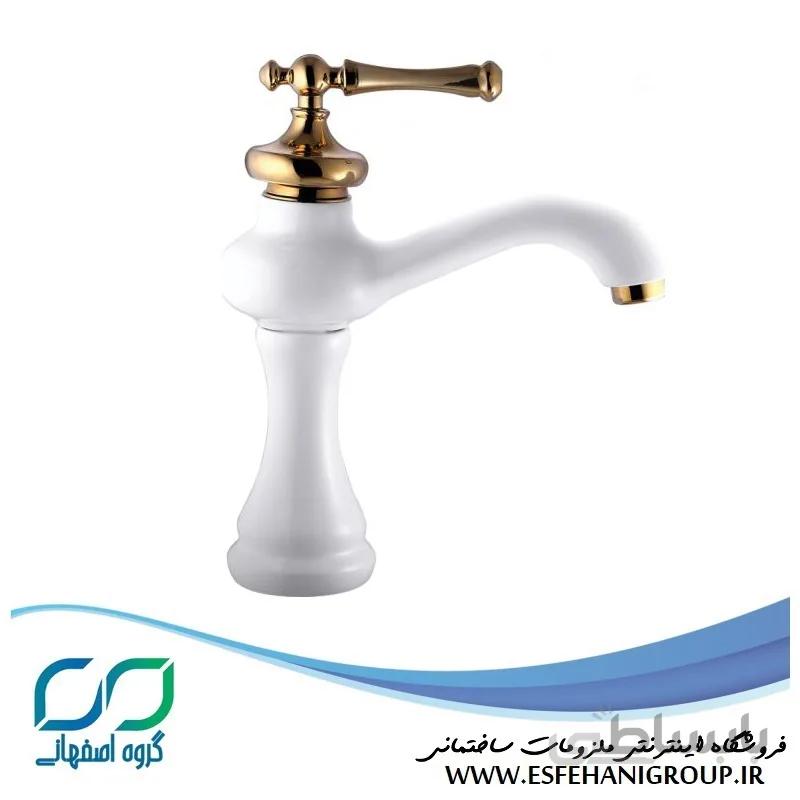 شیر روشویی مجیک سفید طلایی البرز روز ا Magic White