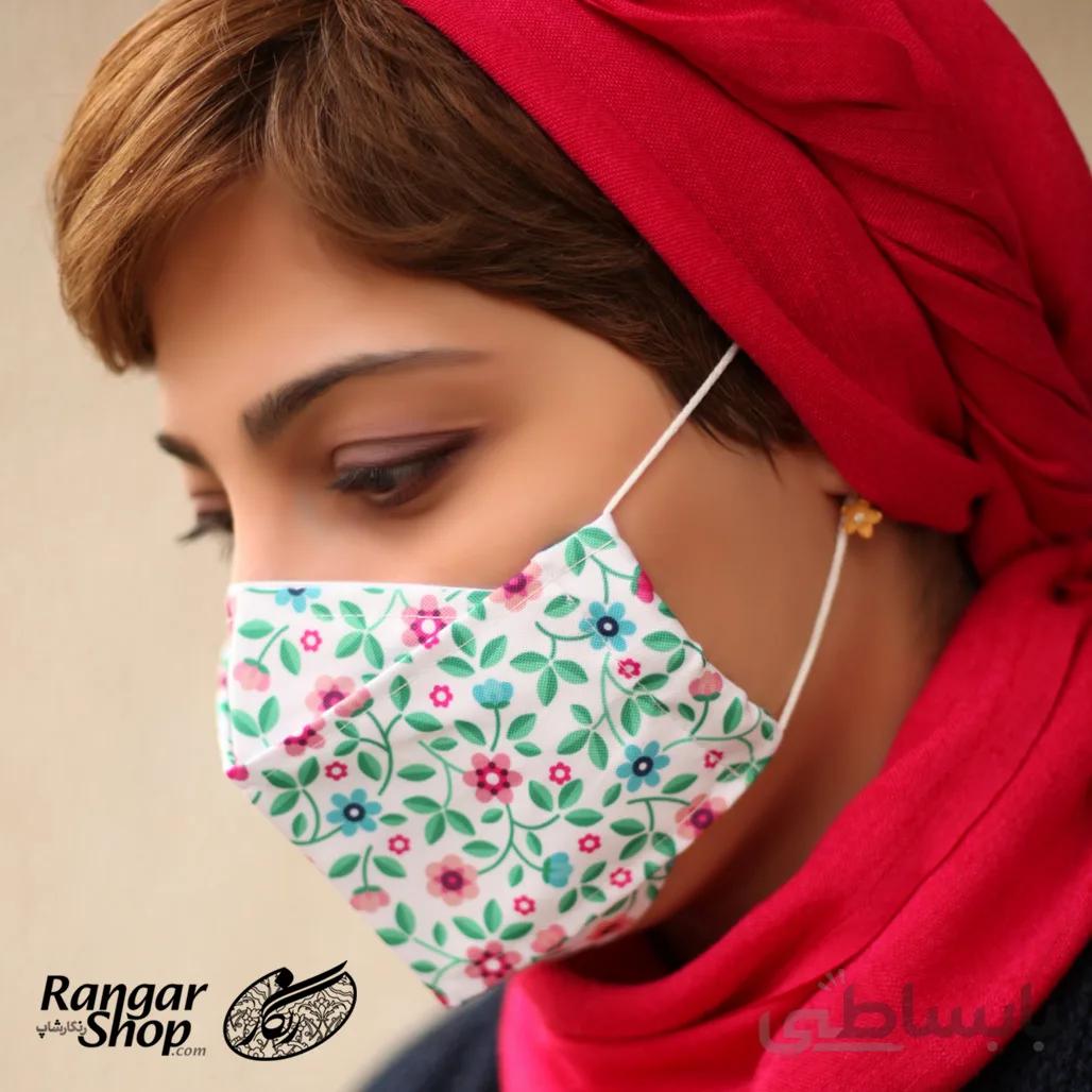 ماسک فیلتر دار طرح گلدار