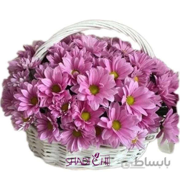 سبد گل بنفش شماره ۲۱-۰۰۳