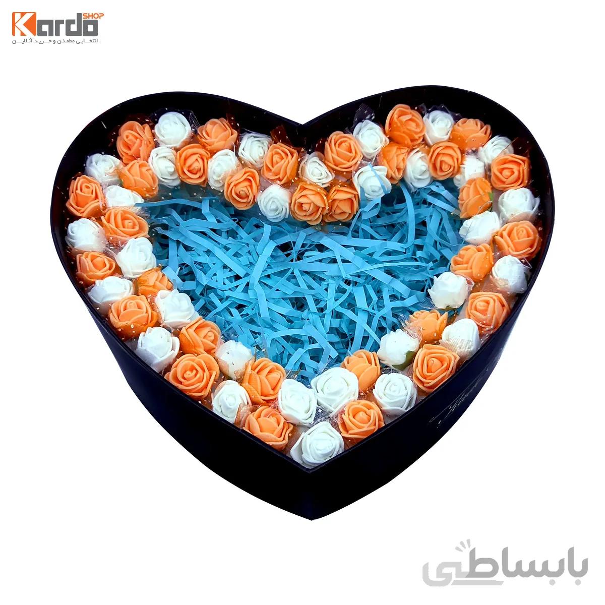 جعبه هدیه طرح قلب تزئین شده کد k1175