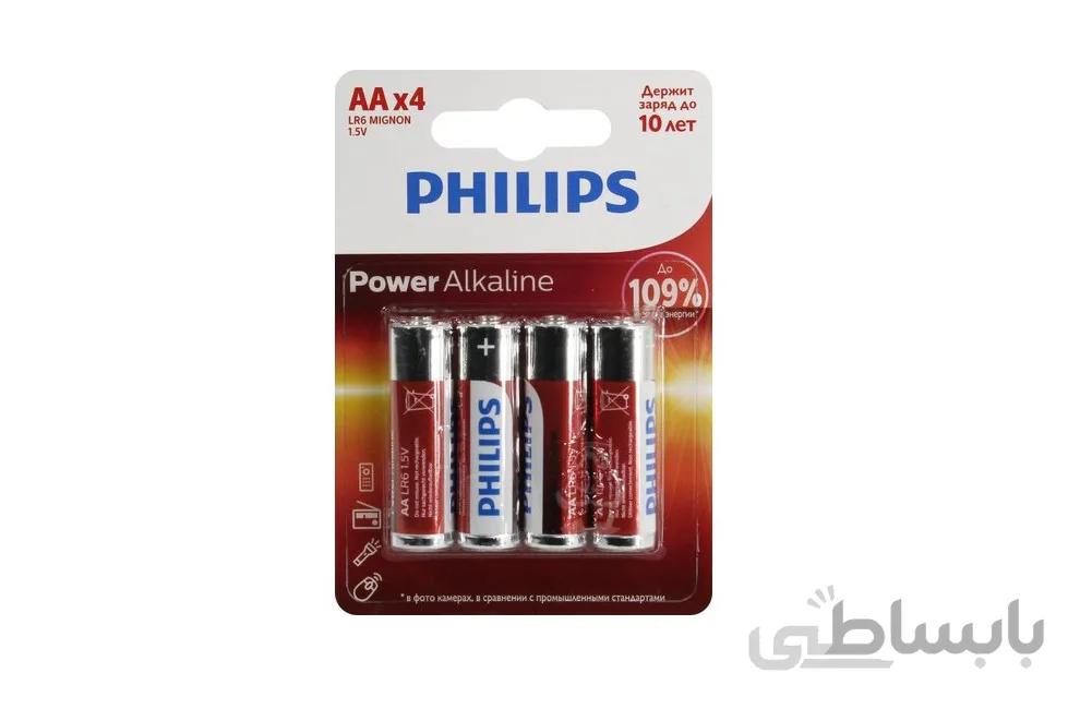 باتری قلمی فیلیپس مدل Power Alkaline بسته ۴ عددی