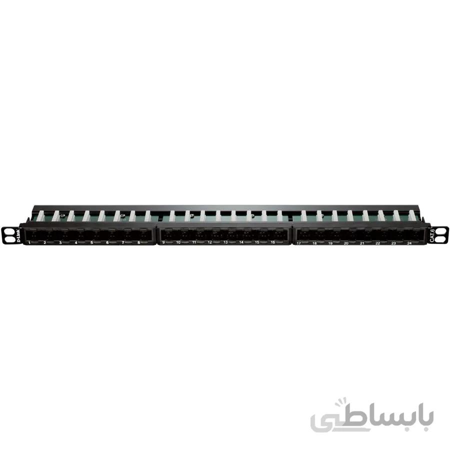 D-Link NPP-C61BLK243 Cat6 UTP Angular Keystone 24 Port Patch Panel ا پچ پنل بدون شیلد ۲۴ پورت دی لینک مدل NPP-C۶۱BLK۲۴۳