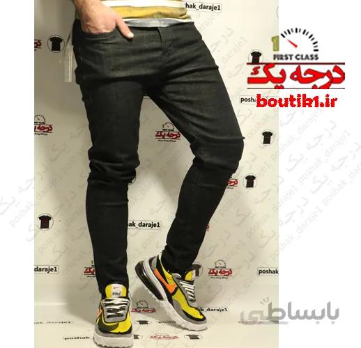 شلوار جین اسلپ zara اسلیم فیت مشکی