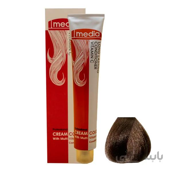رنگ مو مدیا سری طبیعی شماره 4 رنگ قهوه ای حجم 100ml