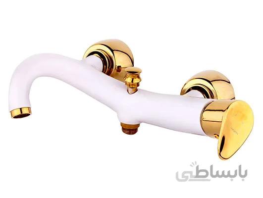 شیرآلات اهرمی نوتریکا مدل سپنتا (سفید طلایی*حمام (دوش))