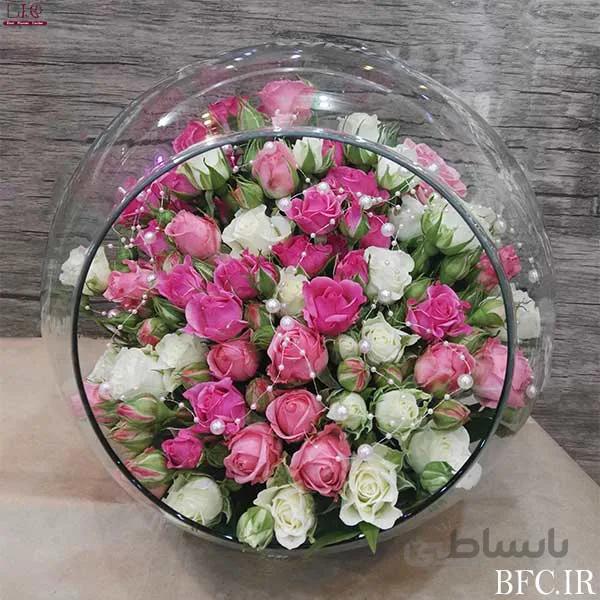 شیشه گل رز مینیاتوری