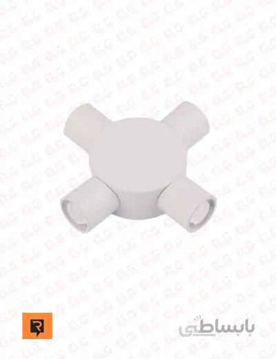 چراغ دکوراتیو چهارطرفه گرد 4 وات لنز محدب رسام