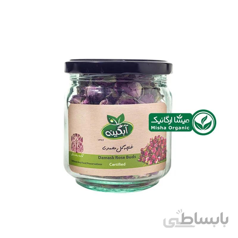غنچه گل محمدی ارگانیک آبگینه – 60 گرمی