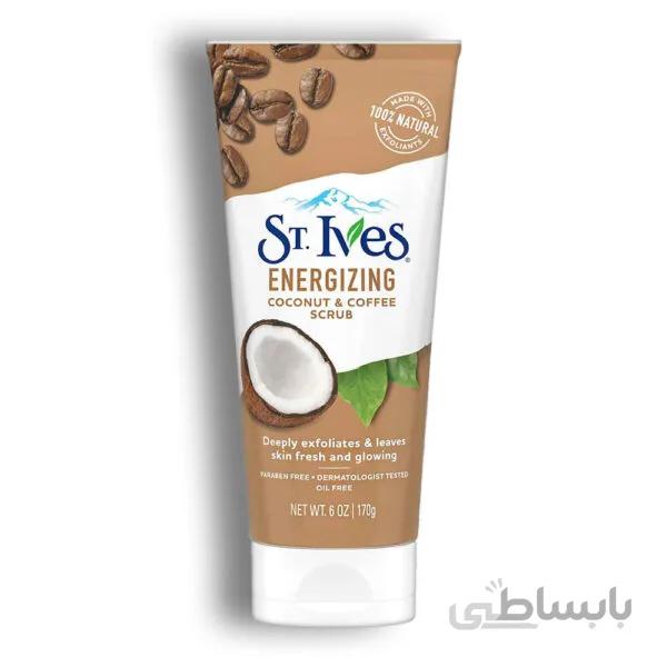 ماسک صورت اسکراب سینت ایوز ۱۷۰ گرم رایحه نارگیل و قهوه مدل Energizing ( انرژی زا ) – ST.ives Coconut & Coffee scrub