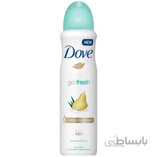 اسپری ضد تعریق زنانه داو Dove مدل pear & aloe vera