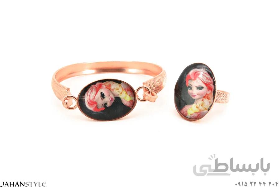 نیم ست مسی بچه‌گانه طرح السا