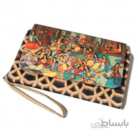 کیف کلاچ درب دار شکسته بزم ایرانی