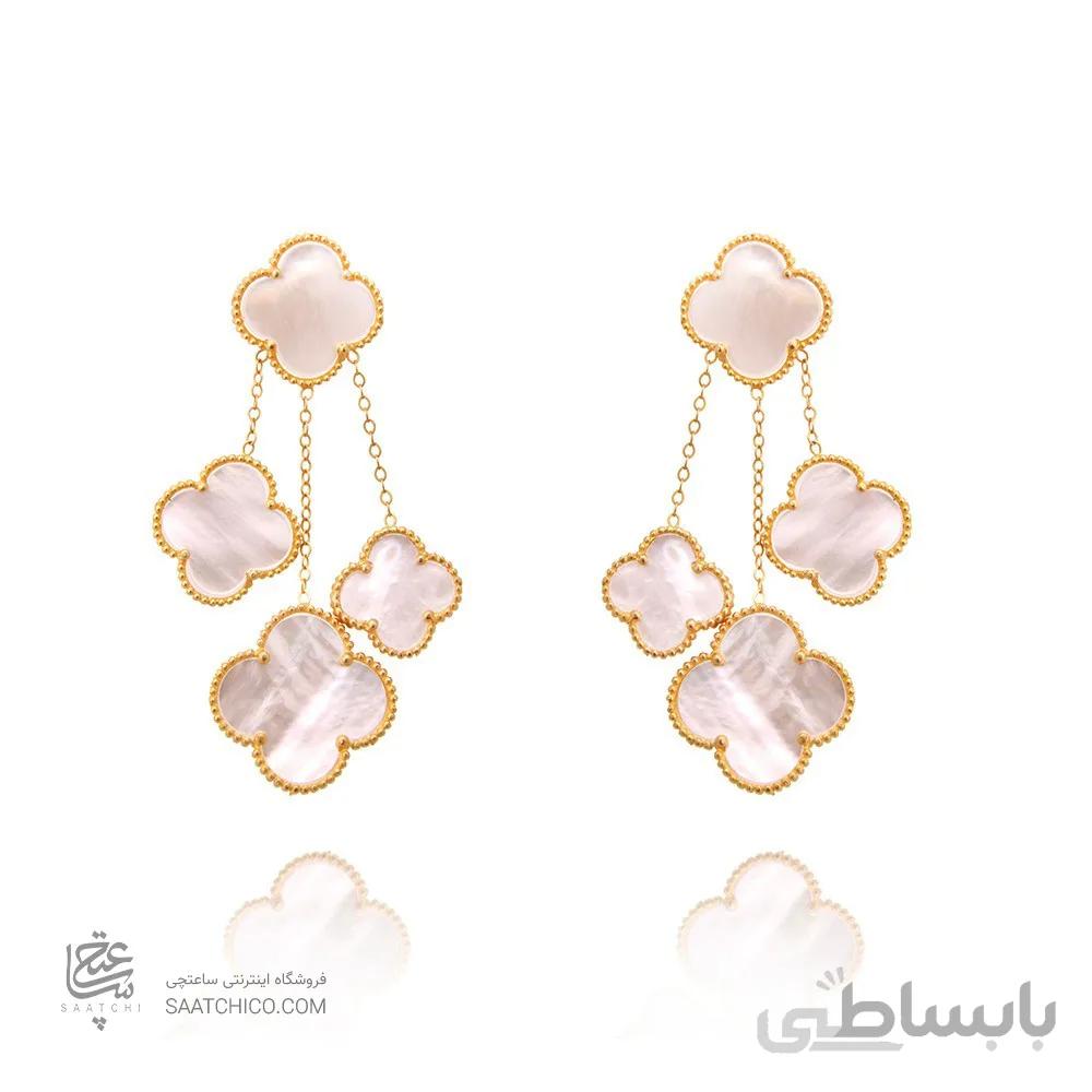 گوشواره طلا زنانه طرح آبشاری ونکلیف کد XE210