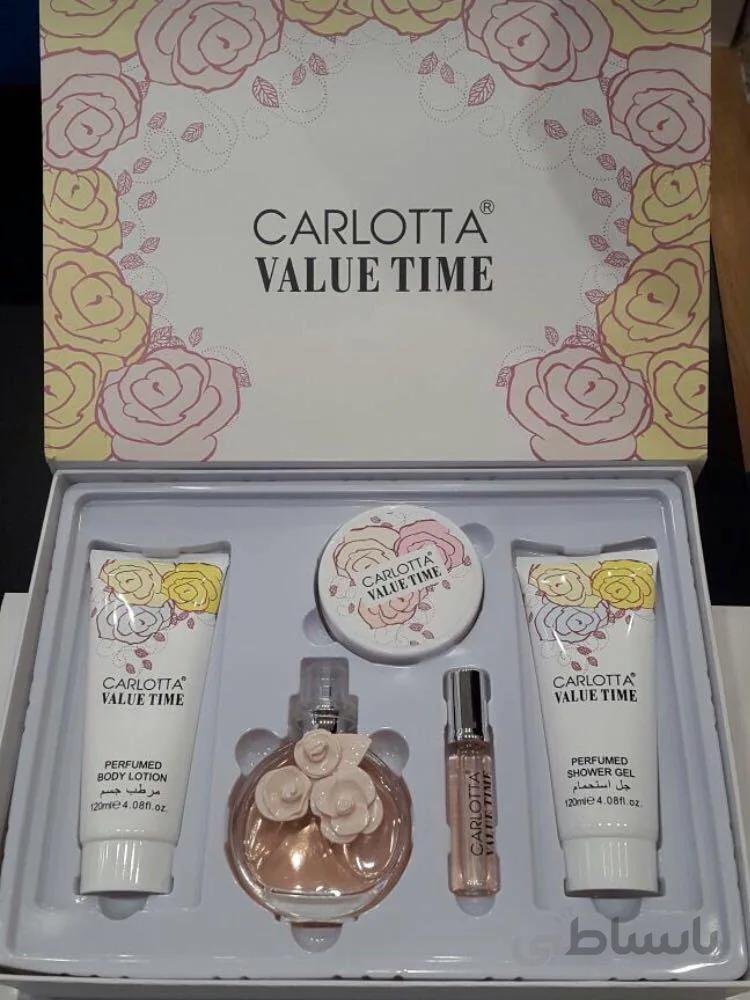 ست هدیه زنانه والنتینا کارلوتا ادو تویلت و لوسیون مدل CARLOTTA VALUE TIME