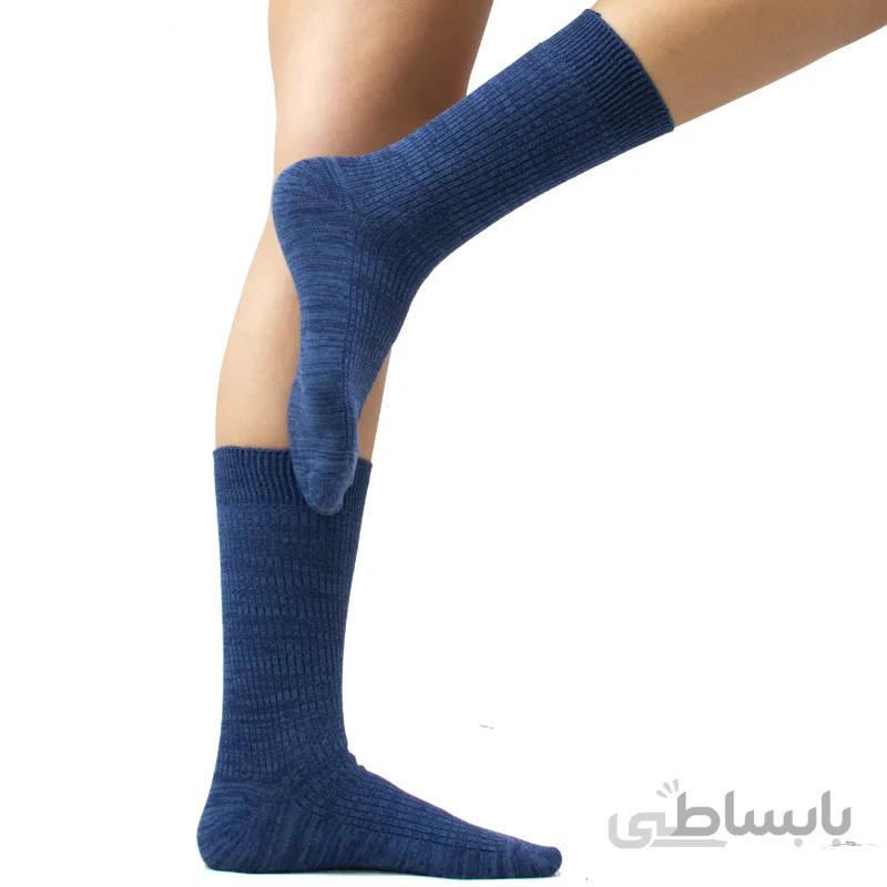 جوراب ساقدار کلاسیک سرمه ای برفی بتی
