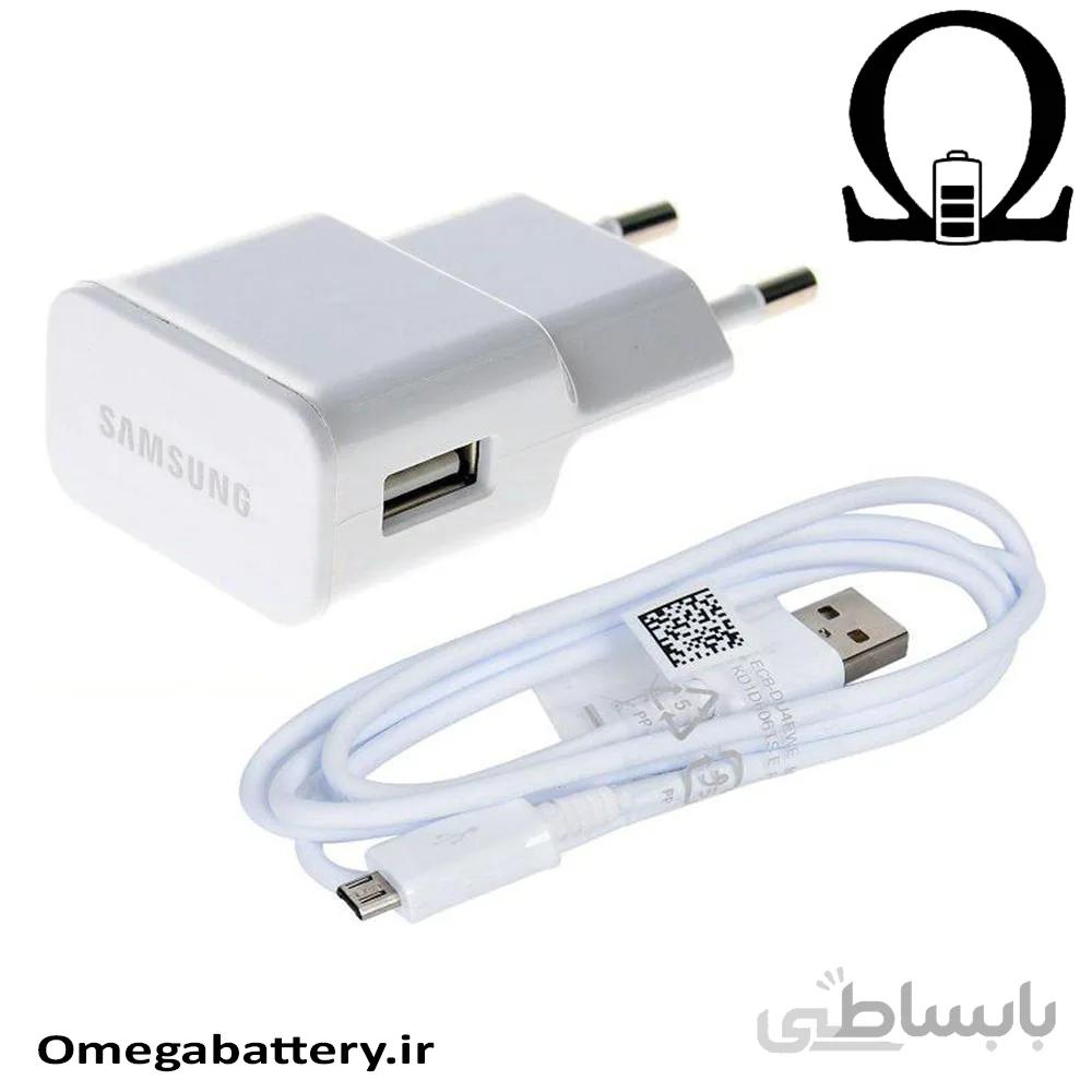 شارژر اصلى سامسونگ با كابل ١ و نیم مترى گوشى Samsung Galaxy A2 core ا 2A Samsung Galaxy A2 core travel charger adapter with 1.5m cable