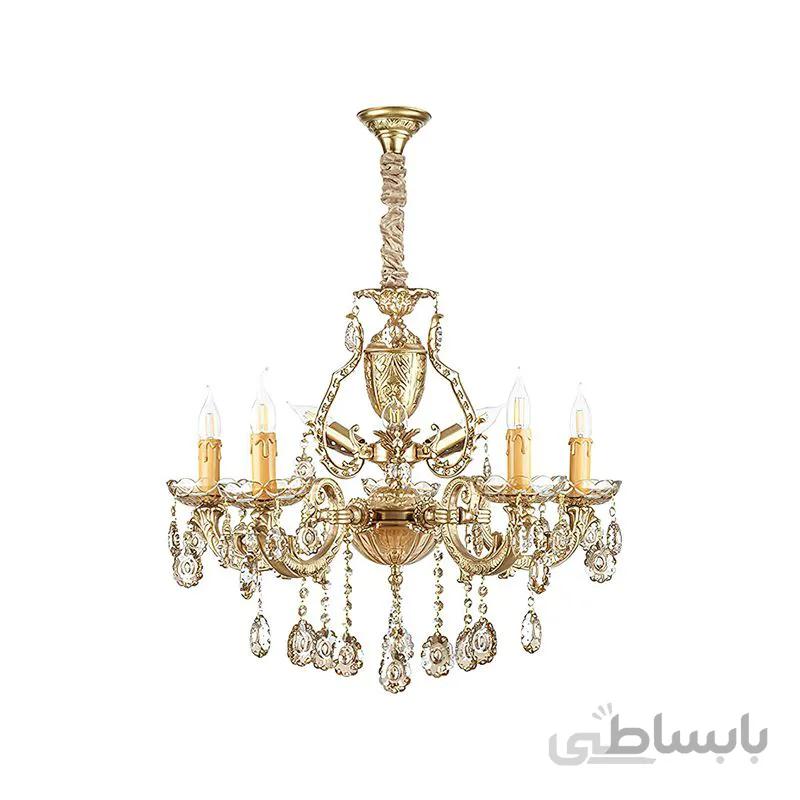 لوستر 8 شعله چشمه نور مدل C2767/5+3-A