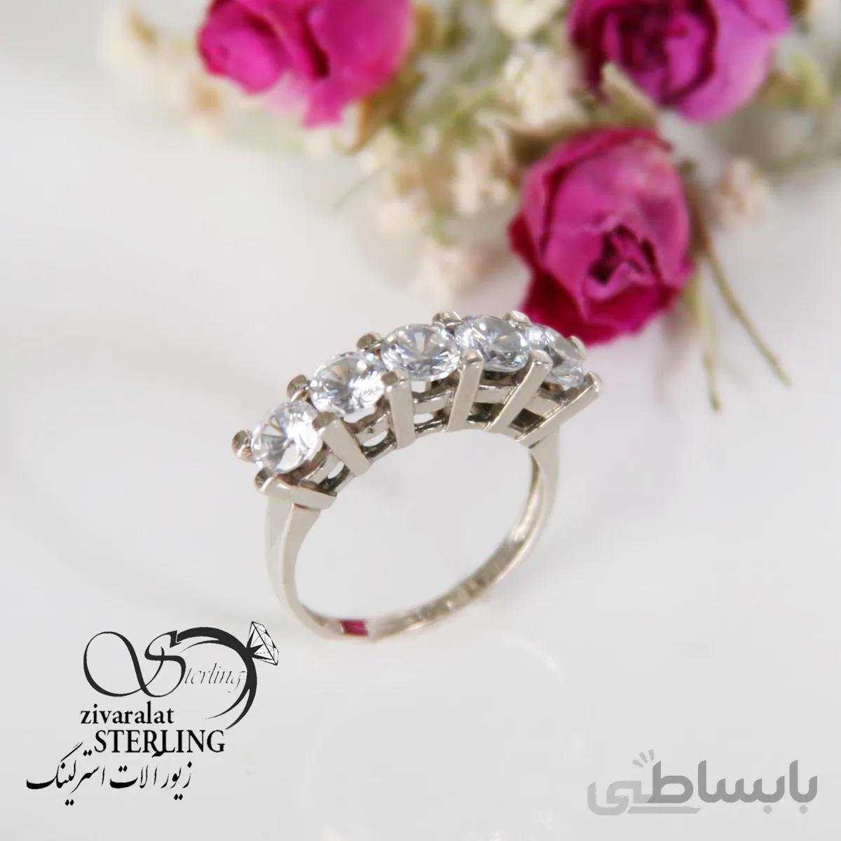 انگشتر نقره زنانه حلقه نگین دار