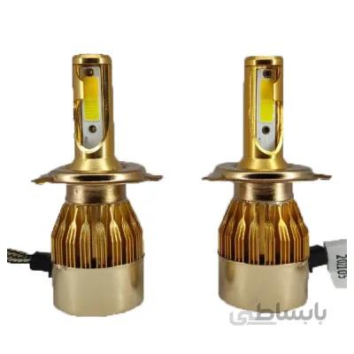 لامپ هدلایت دو طرفه دو رنگ 250W مدل C6 پایه H4