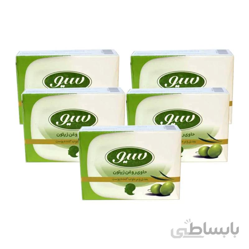 صابون حمام سیو مدل روغن زیتون وزن 125 گرم بسته 5 عددی