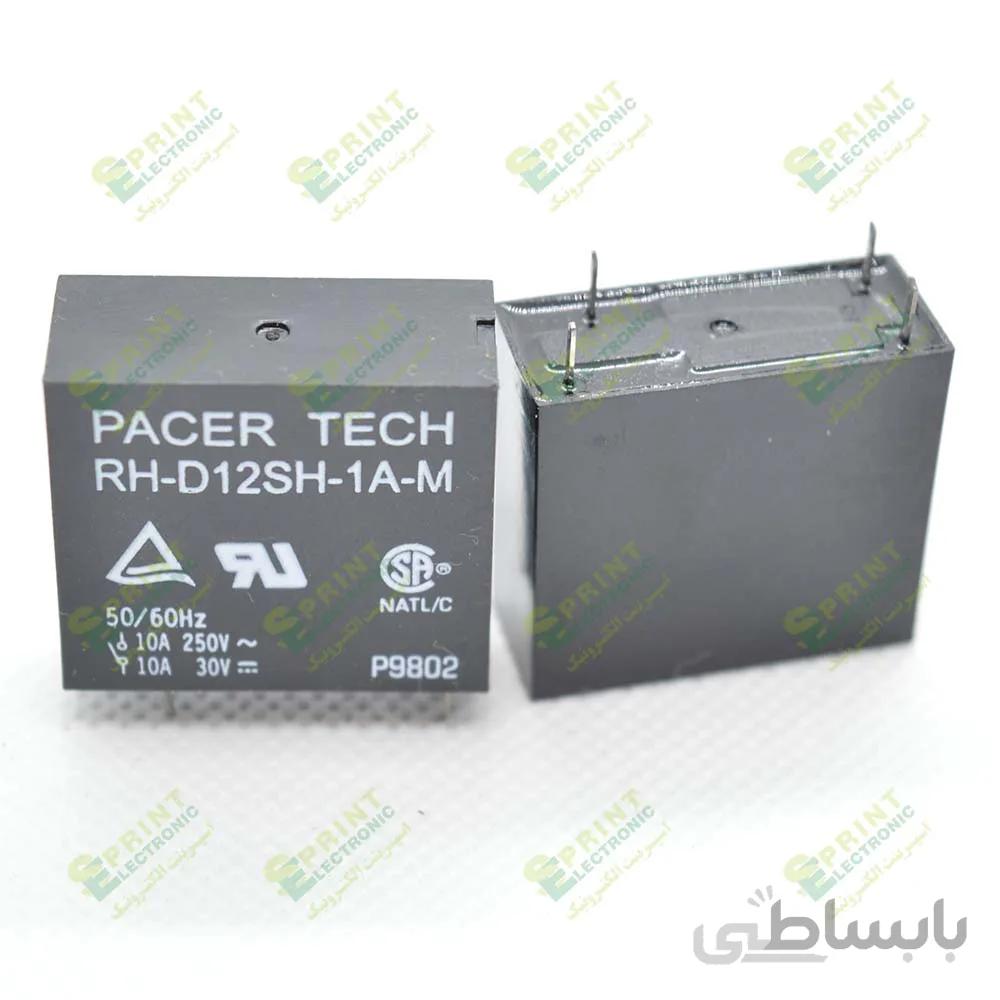 رله 12 ولت کتابی 4 پایه 10 آمپر PACER TECH RH-D12SH-1AM