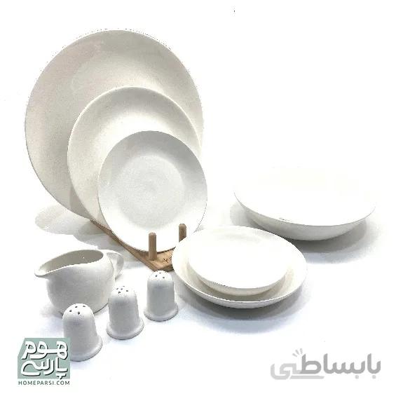 سرویس غذاخوری 30 پارچه استون ور سفید