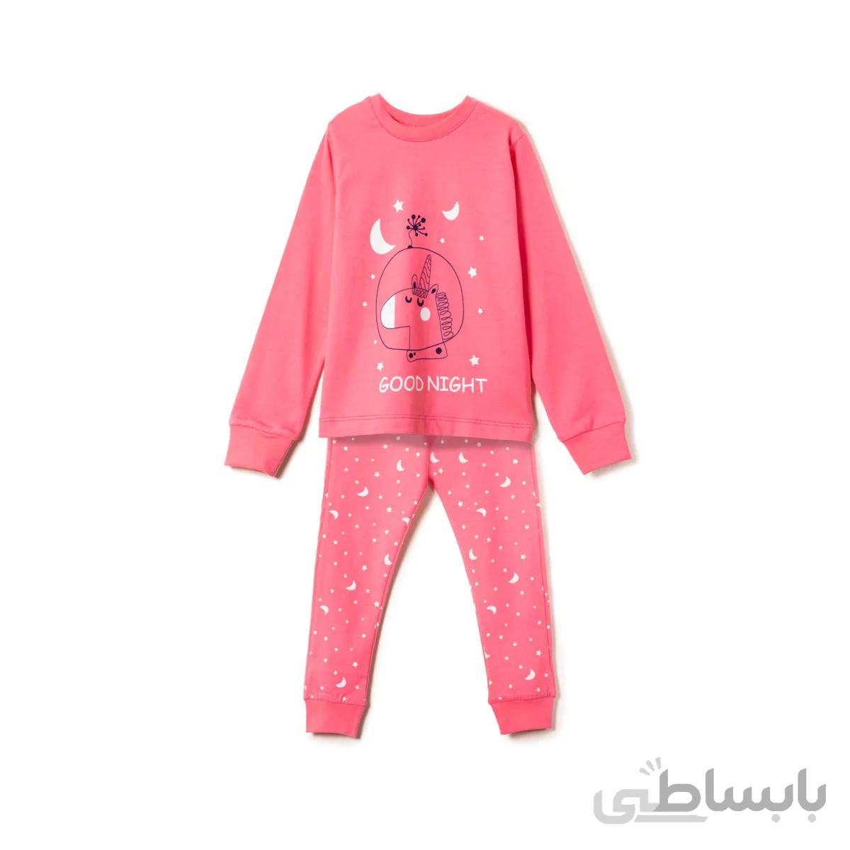 بلوز و شلوار دخترانه یونیکورن صورتی 70038