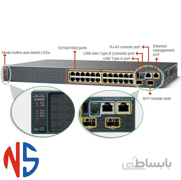 سوئیچ سیسکو Cisco WS-C2960S-24TS-S