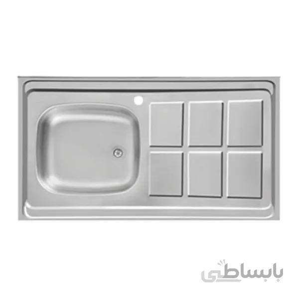 سینک ظرفشویی اخوان مدل 10050-6Cr روکار معمولی