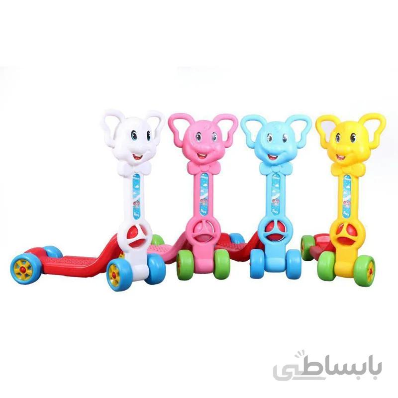 اسکوتر کودک چهار چرخ طرح فیل