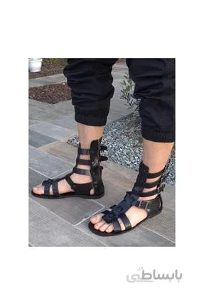 خرید کفش صندل مردانه چرم طبیعی از ترکیه برند Bostini رنگ مشکی کد ty274078751
