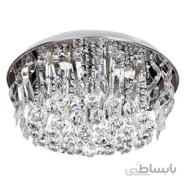 لوستر سقفی کریستالی چشمه نور کد A6638/50-S-C کروم (ریموت دار)