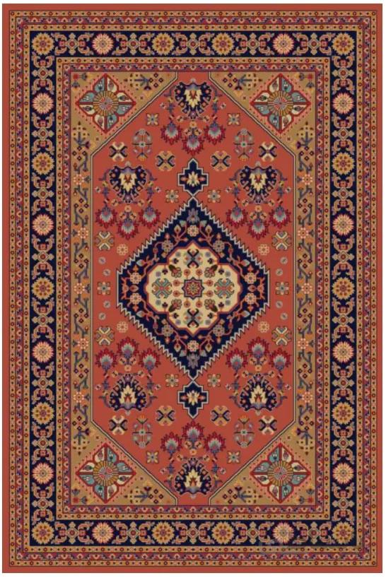 فرش ستاره کویر یزد کلکسیون شاهسون طرح B005-5039