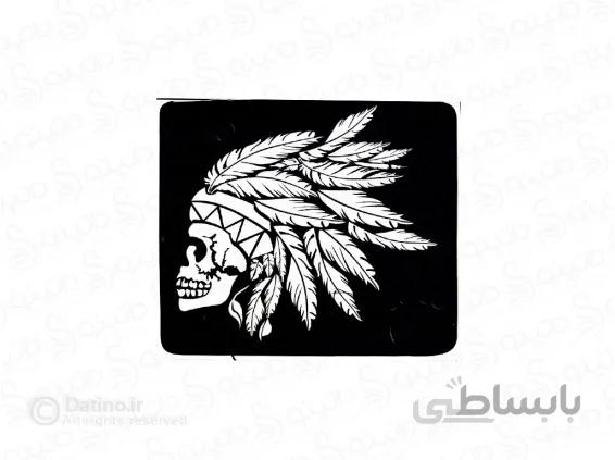 شابلون حنا طرح جمجه سرخ پوست 10631